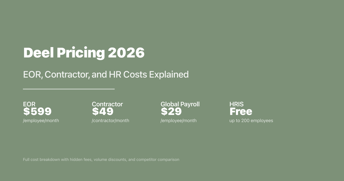 Deel Pricing 2026: EOR, Contractor, and HR Costs Explained