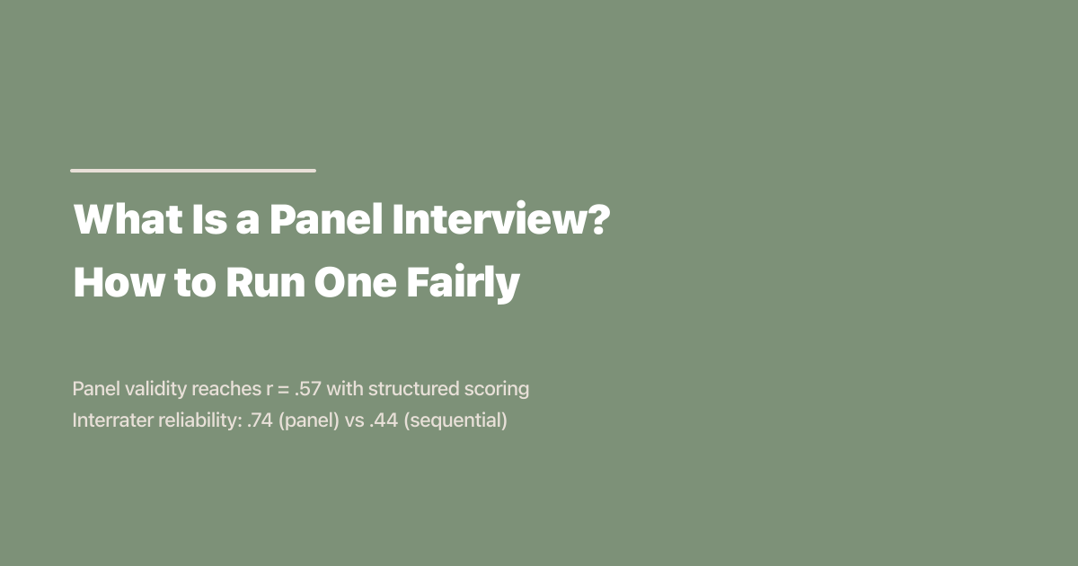 What Is a Panel Interview? How to Run One Fairly (2026)