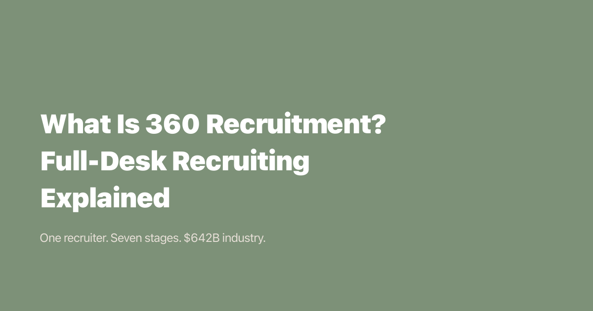 What Is 360 Recruitment? Full-Desk Recruiting Explained (2026)