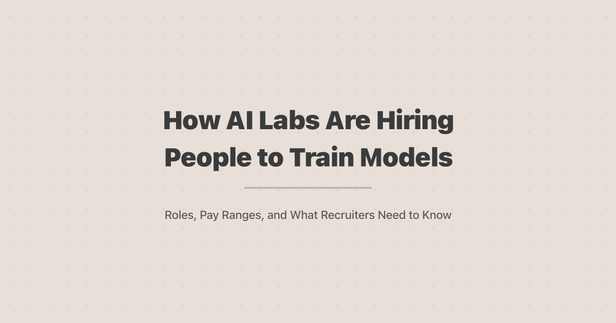 How AI Labs Are Hiring People to Train Models