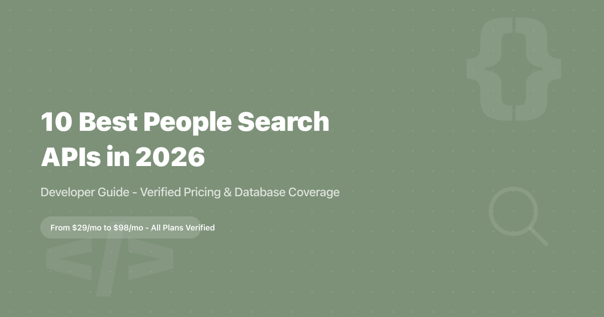 10 Best People Search APIs in 2026: Developer Guide