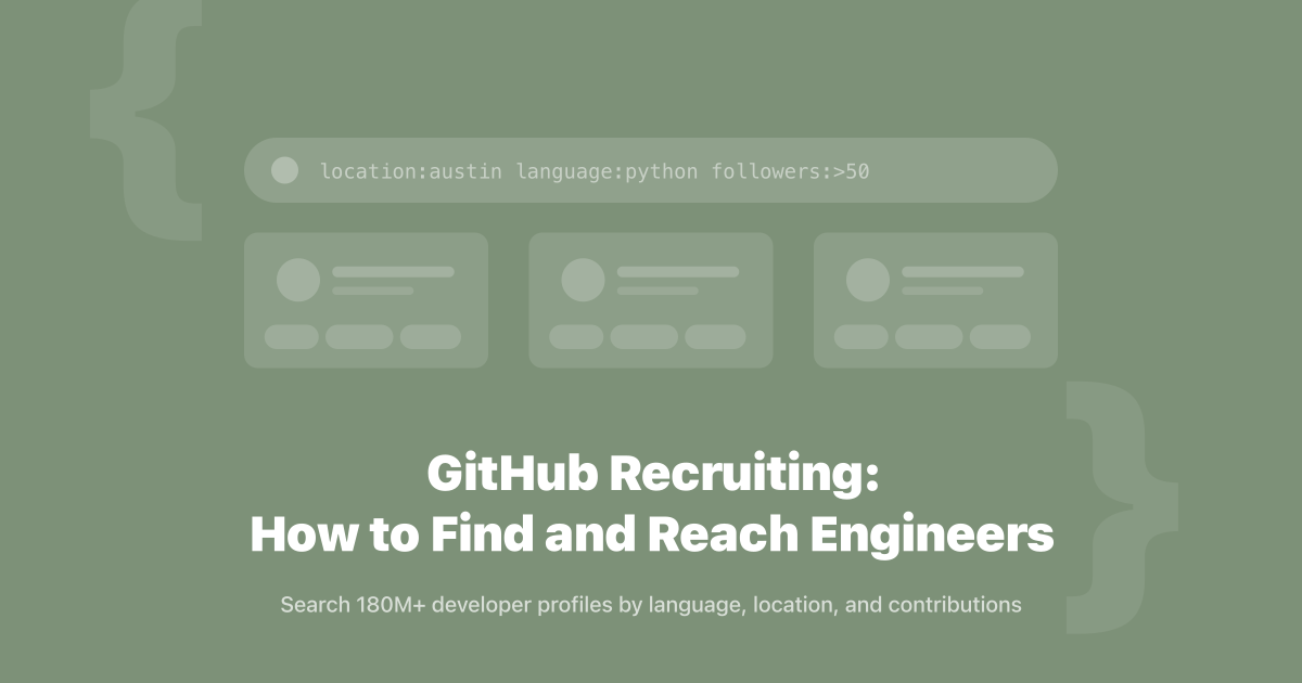 GitHub Recruiting: How to Find and Reach Engineers