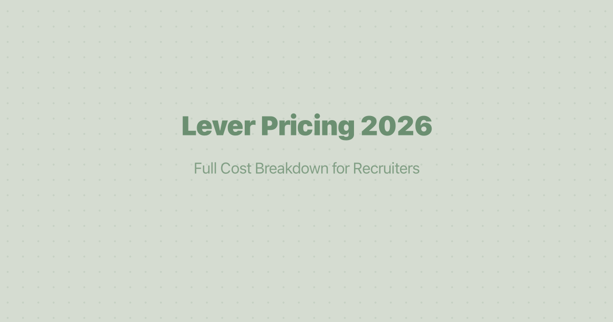 Lever Pricing 2026: Full Cost Breakdown for Recruiters